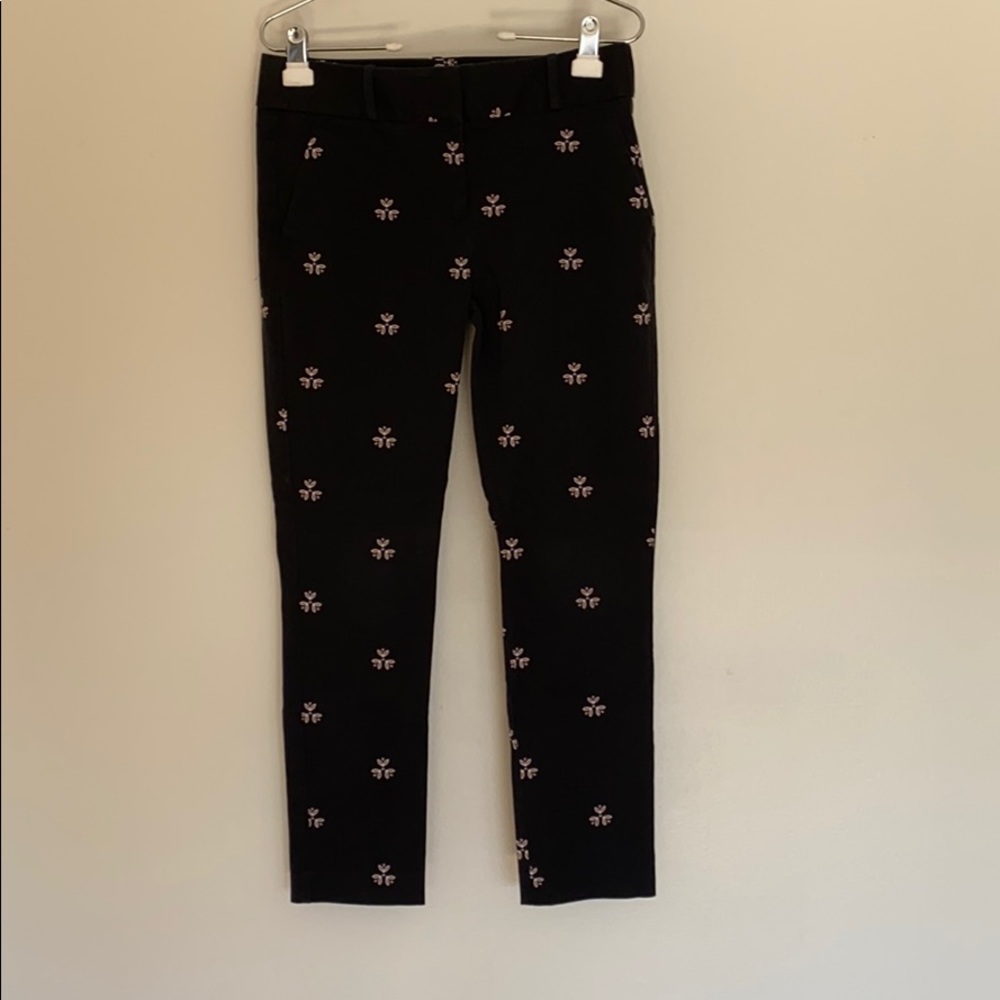Black Floral Dress Pants